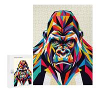 Teenagers Jigsaw Puzzles 500 PCS Gorilla Wpap Pop Art Puzzles for Adults Family Game Perfect Decoration Challenging To Complete 500 PCS