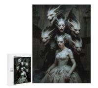 Teenagers Jigsaw Puzzles 500 PCS Haunted Mansion Jigsaw for Adults Relaxing Games Hand Speed Race Challenging To Complete 500 PCS