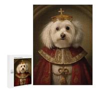 Teenagers Jigsaw Puzzles 500 PCS Havanese The Pope Adult Jigsaw Puzzle Relaxing Games Wall Decoration Great Gift for Gaming 500 PCS
