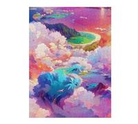 Teenagers Jigsaw Puzzles 500 PCS Island Paradise Skyview -1 Puzzle for Adults DIY Toys Difficult Challenge Gifts for Friends And Family 500 PCS