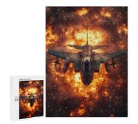 Teenagers Jigsaw Puzzles 500 PCS Jet Fighter in Explosion Puzzles for Adults Family Game Perfect Decoration Challenging To Complete 500 PCS