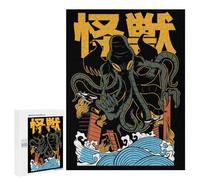 Teenagers Jigsaw Puzzles 500 PCS Kaiju Cthulhu Jigsaw for Adults Relaxing Games Hand Speed Race Challenging To Complete 500 PCS