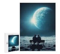 Teenagers Jigsaw Puzzles 500 PCS Lunar Serenity Jigsaw for Adults Relaxing Games Hand Speed Race Challenging To Complete 500 PCS