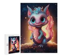 Teenagers Jigsaw Puzzles 500 PCS Magical Baby Dragon Artwork Puzzles for Adults Hands-on Game Hand Speed Race Educational Challenge 500 PCS