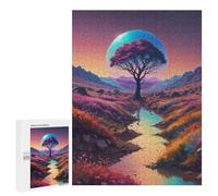 Teenagers Jigsaw Puzzles 500 PCS Magical River Tree Bubble Adult Jigsaw Relaxing Games Difficult Challenge Educational Challenge 500 PCS