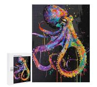 Teenagers Jigsaw Puzzles 500 PCS Octopus Animal Painting Adult Jigsaw Relaxing Games Difficult Challenge Educational Challenge 500 PCS