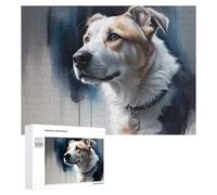 Teenagers Jigsaw Puzzles 500 PCS Painted Pet Portrait Dog Artwork Puzzles for Adults Hands-on Game Hand Speed Race Educational Challenge 500 PCS