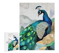 Teenagers Jigsaw Puzzles 500 PCS Peacock Bird Animal Art Adult Jigsaw Relaxing Games Difficult Challenge Educational Challenge 500 PCS