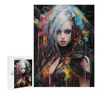 Teenagers Jigsaw Puzzles 500 PCS Punk Girl No9 Adult Jigsaw Relaxing Games Difficult Challenge Educational Challenge 500 PCS