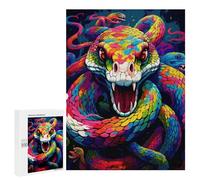Teenagers Jigsaw Puzzles 500 PCS Rainbow Serpent's Dance Puzzles for Adults Hands-on Game Hand Speed Race Educational Challenge 500 PCS