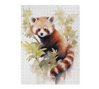 Teenagers Jigsaw Puzzles 500 PCS Red Panda Watercolor Puzzle for Adults DIY Toys Difficult Challenge Gifts for Friends And Family 500 PCS