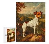 Teenagers Jigsaw Puzzles 500 PCS Retro Jack Russell Terrier Adult Jigsaw Relaxing Games Difficult Challenge Educational Challenge 500 PCS