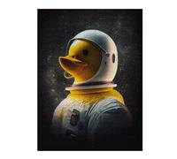 Teenagers Jigsaw Puzzles 500 PCS Rubber Duck Astronaut Bath Teenagers Puzzles Hands-on Game Home Decoration Great Gift for Gaming 500 PCS