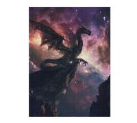Teenagers Jigsaw Puzzles 500 PCS Space Dragon On The Edge Teenagers Puzzles Hands-on Game Home Decoration Great Gift for Gaming 500 PCS