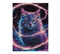 Teenagers Jigsaw Puzzles 52x38cm/1000pcs Cat Electricity Jigsaw for Adults Brain Teaser Game But Fun And Humorous Birthday Present, Gifts, 52x38cm/1000pcs