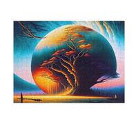 Teenagers Jigsaw Puzzles 52x38cm/1000pcs Enchanted Planet with Majestic Tree Puzzles for Adults Hands-on Game Hand Speed Race Educational Challenge 52x38cm/1000pcs