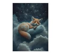 Teenagers Jigsaw Puzzles 52x38cm/1000pcs Fox Dreams in Clouds Puzzles for Adults Hands-on Game Hand Speed Race Educational Challenge 52x38cm/1000pcs