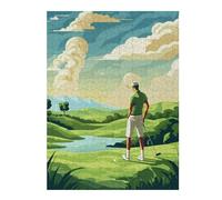Teenagers Jigsaw Puzzles 52x38cm/1000pcs Golf Golfer Adult Jigsaw Puzzle Toy Wall Decor Wall Decoration Birthday Present, Gifts, 52x38cm/1000pcs