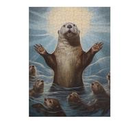 Teenagers Jigsaw Puzzles 52x38cm/1000pcs Moses Otter Jigsaw for Adults Brain Teaser Game But Fun And Humorous Birthday Present, Gifts, 52x38cm/1000pcs