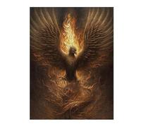 Teenagers Jigsaw Puzzles 52x38cm/1000pcs Phoenix Rising Mythical Firebird Artwork -1 Jigsaw for Adults Family Games But Fun And Humorous Great Gift for Gaming 52x38cm/1000pcs