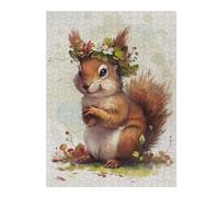 Teenagers Jigsaw Puzzles 52x38cm/1000pcs Squirrel Flower Jigsaw for Adults Brain Teaser Game But Fun And Humorous Birthday Present, Gifts, 52x38cm/1000pcs
