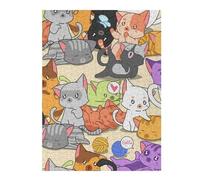 Teenagers Jigsaw Puzzles 52x38cm/1000pcsBlack Cats Cute Rainbow Jigsaw for Adults Brain Teaser Game But Fun And Humorous Birthday Present, Gifts, 52x38cm/1000pcs