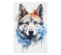 Teenagers Jigsaw Puzzles 75x50cm/1000pcs Norwegian Elkhound Jigsaw for Adults Brain Teaser Game But Fun And Humorous Birthday Present, Gifts, 75x50cm/1000pcs