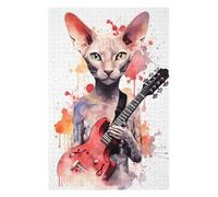Teenagers Jigsaw Puzzles 75x50cm/1000pcs Peterbald Cat Playing Jigsaw for Adults Brain Teaser Game But Fun And Humorous Birthday Present, Gifts, 75x50cm/1000pcs
