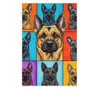 Teenagers Jigsaw Puzzles 75x50cm/1000pcs Pop Art German Shepherd Puzzle for Adults Family Games Difficult Hard Gifts for Friends And Family 75x50cm/1000pcs