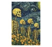 Teenagers Jigsaw Puzzles 75x50cm/1000pcs Skeletons Starry Night Puzzle for Adults Family Games Difficult Hard Gifts for Friends And Family 75x50cm/1000pcs