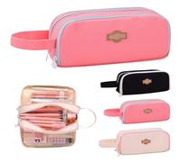 Teenager's Pencil Case, Pencil Case with Large Capacity, Pencil Case Boys in Oxford Fabric, 3 Compartments Pencil Case Girls, Pencil Case, for School and Office (C)