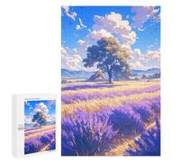 Teenagers Puzzles 1000 PCS Jigsaws Lavender Field with Tree Puzzles for Teenagers For Family Fun for Birthday, Chrismas Unique Birthday And Xmas Gifts 1000 PCS