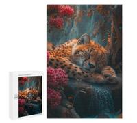 Teenagers Puzzles 1000 PCS Jigsaws Sleeping Jaguar in Amazon Rainforest Puzzles for Teenagers For Family Fun for Birthday, Chrismas Unique Birthday And Xmas Gifts 1000 PCS