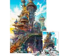 Teenagers Puzzles 1000 Piece Jigsaws Abstract Palace Jigsaw Puzzle Brain Teaser Game Hand Speed Race Help The Brain Exercise (Size 38x26cm)