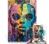 teenagers Puzzles 1000 Piece Jigsaws Abstract Portrait in Vibrant Colors learning educational 38x52cm A Work of Art for Age 14 Years Up