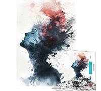 Teenagers Puzzles 1000 Piece Jigsaws Abstract Watercolor Portrait Help The Brain Exercise For Family Fun DIY Toys for And from 14 Years And over (50x75cm)