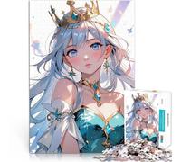 teenagers Puzzles 1000 Piece Jigsaws Anime Princess with Blue Eyes Quizspiel Künstlersammlung, Bildende Kunst38x52cm