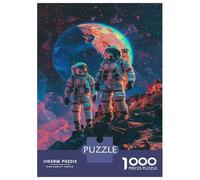 Teenagers Puzzles 1000 Piece Jigsaws Astronauts on Another Planet Adult Jigsaw Relaxing Games Hand Speed Race Deal As Gifts for The Whole Family 38x26cm/1000pcs
