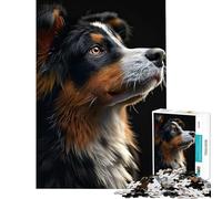 Teenagers Puzzles 1000 Piece Jigsaws Australian Shepherd Help The Brain Exercise For Family Fun DIY Toys for And from 14 Years And over (38x26cm)