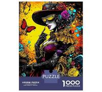 Teenagers Puzzles 1000 Piece Jigsaws Baroque Gothic Elegance - Mysterious Victorian Lady in Ornate Fashion Jigsaws for Adults Fun Games Presents for Women Deal As Gifts for The Whole Family 52x38cm/10