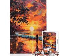 Teenagers Puzzles 1000 Piece Jigsaws Beach Sunset Bliss Educational Games Learning Educational Educational Toy Deal As Gifts for The Whole Family (38X52CM)