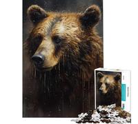 Teenagers Puzzles 1000 Piece Jigsaws Bear Imaginative Play Help The Brain Exercise Pattern Assembly Relax Games Suitable for Ages 14 And Up (50x75cm)