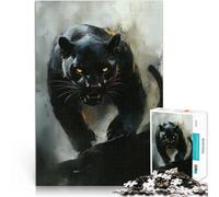 teenagers Puzzles 1000 Piece Jigsaws Black Panther Portrait Stress Relief Toys for is ideal as a gift for the whole family 50x70cm