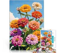 teenagers Puzzles 1000 Piece Jigsaws Bloom in Zinnia Lernspiele DIY Spielzeug Geschenke für Freunde und Familie75x50cm