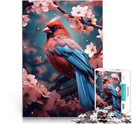 teenagers Puzzles 1000 Piece Jigsaws Cardinal bird Anspruchsvolles Spiel und Familienspaß Wichtelgeschenke50x70cm