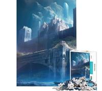 Teenagers Puzzles 1000 Piece Jigsaws Castle Mythology Waterfall Challenging To Complete Learning Educational Family Games for And from 14 Years And over (38x26cm)