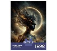 Teenagers Puzzles 1000 Piece Jigsaws Celestial Woman with Moon Background Jigsaw for Adults Anti-Stress Toys Birthday Present Help The Brain Exercise 70x50cm/1000pcs
