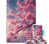 Teenagers Puzzles 1000 Piece Jigsaws Cherry Blossom Tree in Full Bloom Tough Challenge Gift Birthday for 14+ Puzzle Game Offered 38x52cm