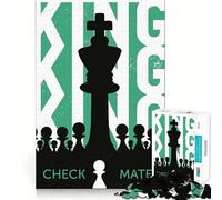 Teenagers Puzzles 1000 Piece Jigsaws Chess King Mate Tight Joint Game Cognitive Game Toy Easy Time Fun Xmas Decor Gift (50x75cm)