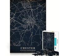 Teenagers Puzzles 1000 Piece Jigsaws Chester United Kingdom Tight Joint Game Cognitive Game Toy Easy Time Fun Xmas Decor Gift (38x52cm)